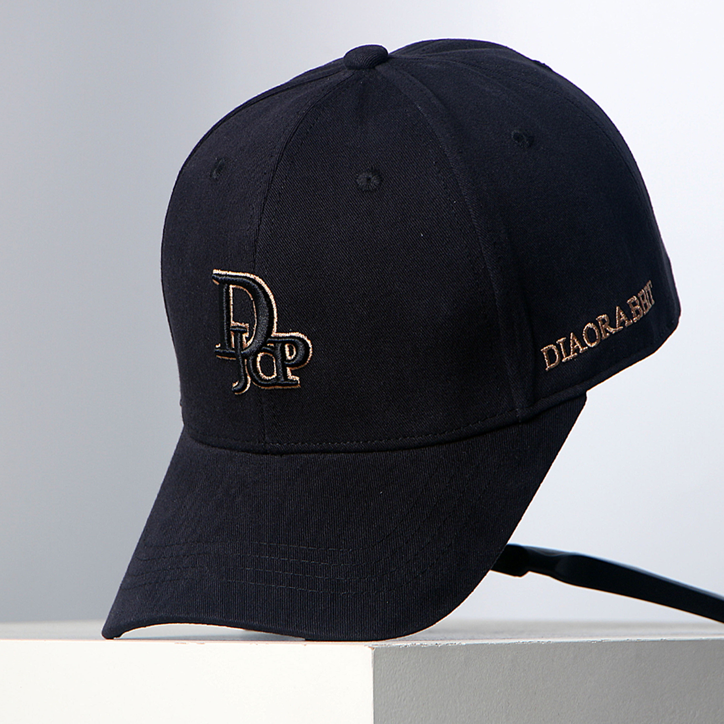 双层立体刺绣帽子男女通用时尚韩版潮鸭舌帽硬顶加深棒球帽显脸小