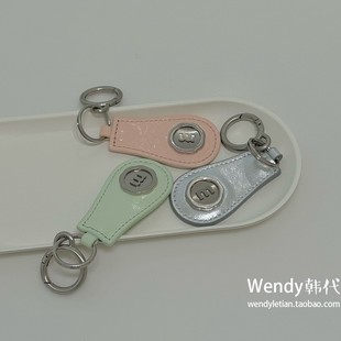 直邮～韩国代购 牛皮logo挂件包挂钥匙扣 小众minitmute