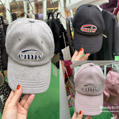 韩国代购小众emis 新款字母刺绣棒球帽 帽子jersey