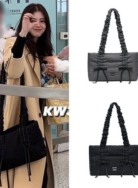 直邮～韩国代购小众jedrefeb5 新款褶皱蝴蝶结手提包韩素希韩素汐