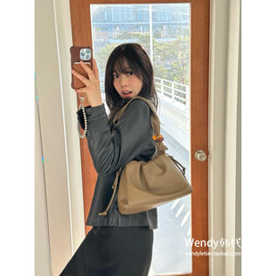 羊皮甜甜圈圆环单肩腋下手提包 archivepke 韩国代购 小众