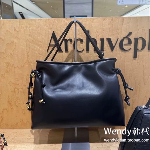 韩国代购小众设计师 archivepke 新款羊皮尼龙单肩腋下斜挎包gem