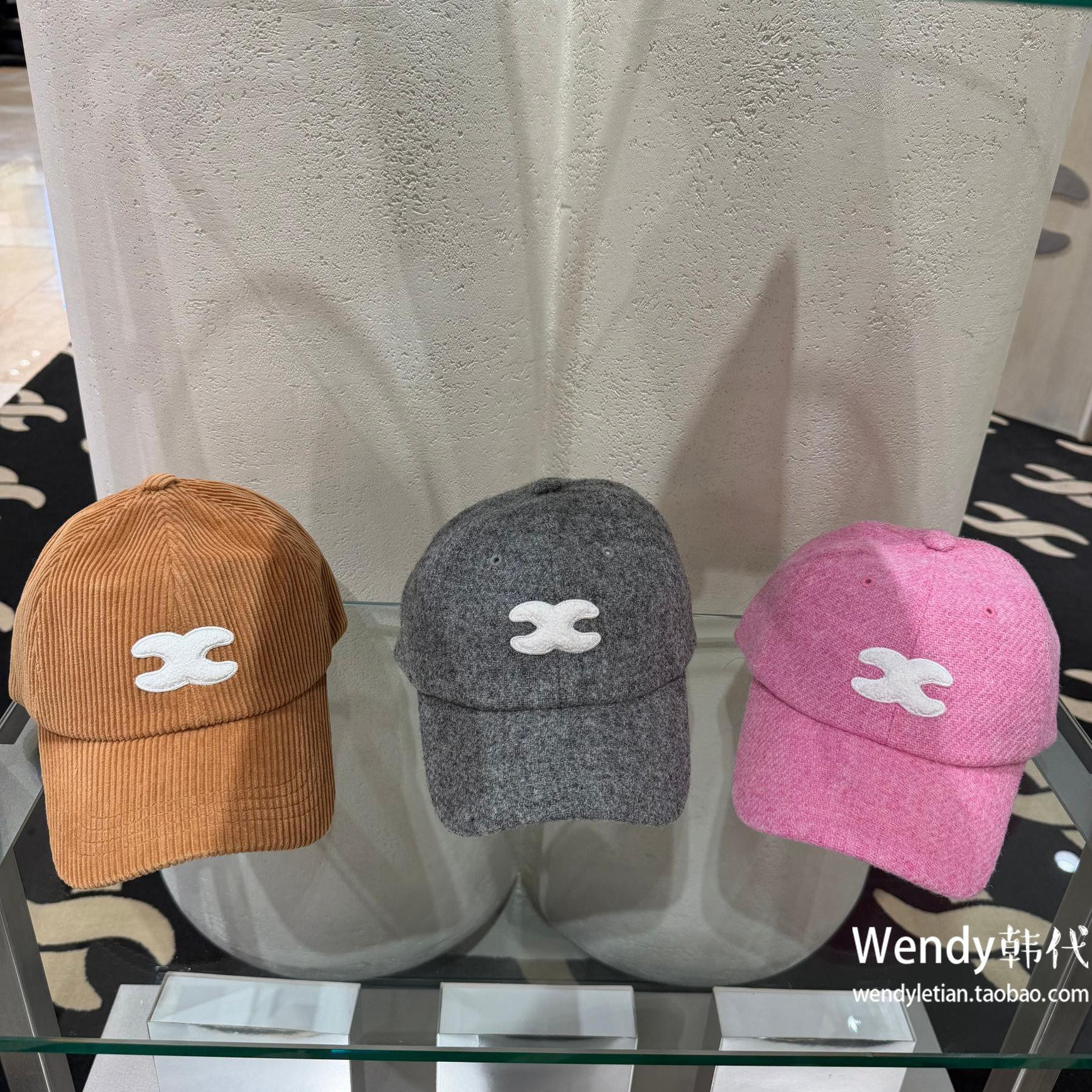 韩国代购小众设计师 ssil 新款灯芯绒字母刺绣棒球帽s.sil