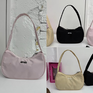 迷你花朵双面字母单肩腋下手提流浪包 emis 韩国代购 小众设计师