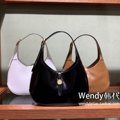 韩国代购小众设计师 lememe 牛皮单肩腋下女包碗豆包