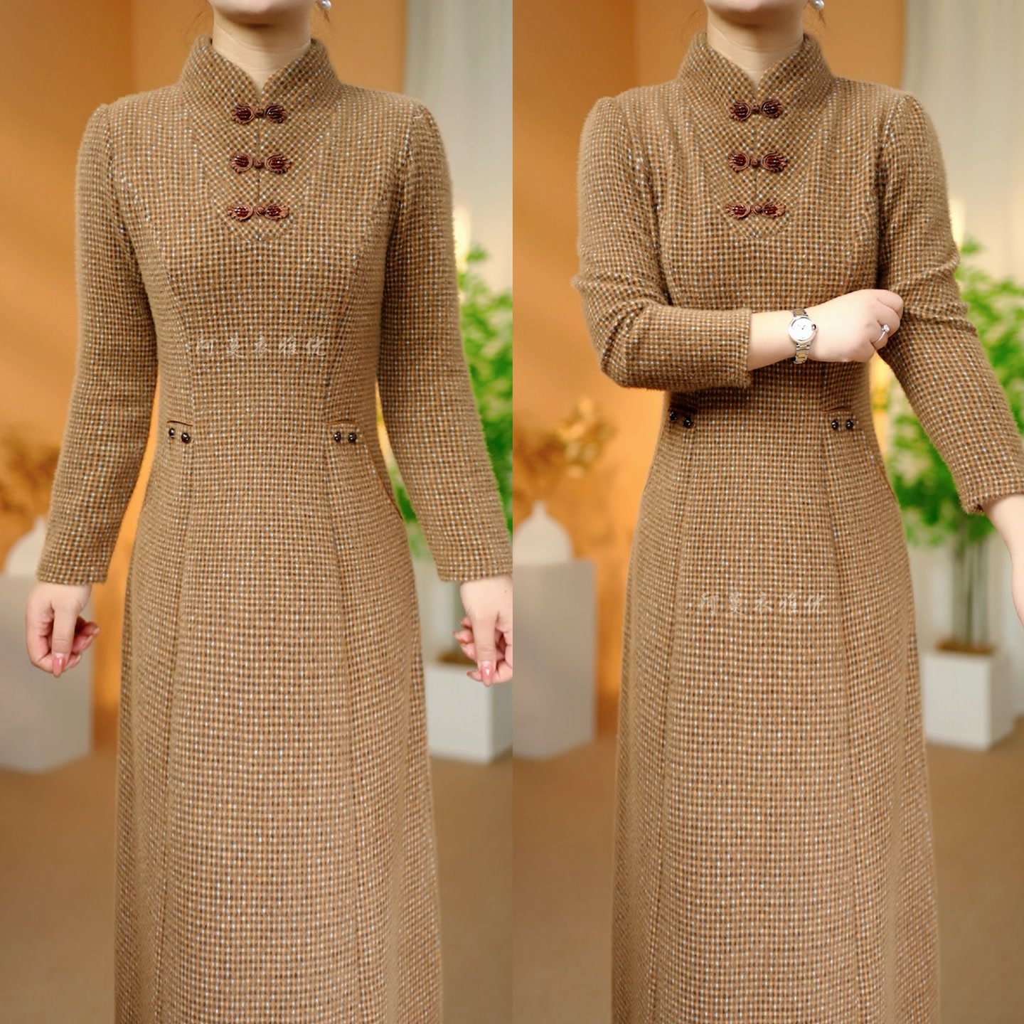 加厚保暖贵妃绒连衣裙