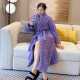幽兰 8055 22秋冬珊瑚绒加绒加厚保暖中长款 家居服睡衣睡袍
