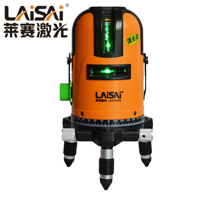 laisai莱赛激光lsg649spd强光绿光5线水平仪蓝绿光3线激光标线仪