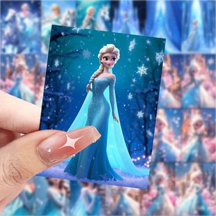 189張艾莎公主貼紙動(dòng)漫人物冰雪奇緣周邊裝 飾手賬筆記本桌面貼畫(huà)