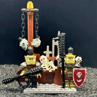 国产兽人小兵半兽人第三方积木小人仔男孩儿童拼装玩具