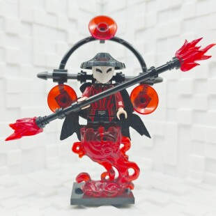 国产幻影忍者帅气中世纪积木人仔送男孩儿童拼装玩具特效火焰MOC