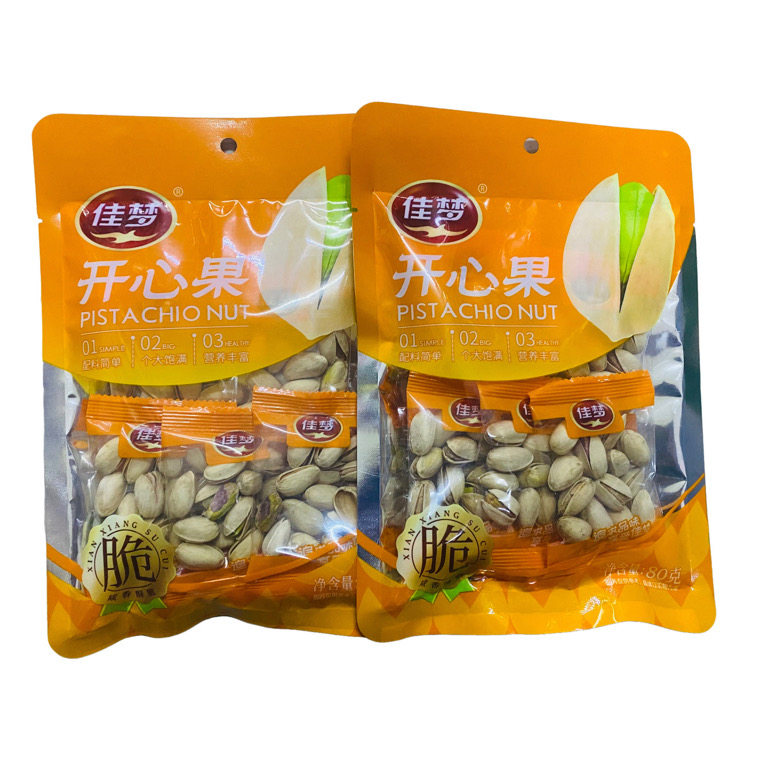 佳梦孕妇儿童开心果盐焗味80g*2袋大颗粒每日坚果休闲零食小吃