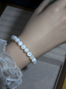 马蹄螺贝壳手串女轻奢高级感