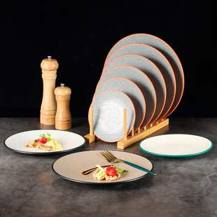 密胺盘子仿瓷餐具酒店牛排西餐盘餐厅烤肉盘塑料盘子火锅菜盘商用