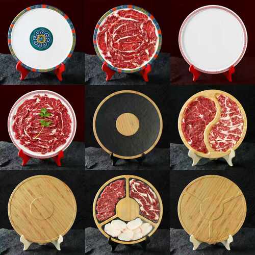 密胺火锅店商用吊龙牛肉立盘