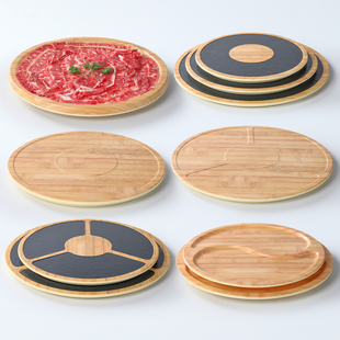 火锅店专用带支架创意餐具套装贴肉盘立盘羊肉盘密胺鲜切牛肉盘子