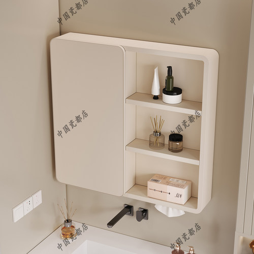 厚铝推拉风水镜浴室镜柜卫生间洗漱台洗手池镜柜一体式智能镜柜灯