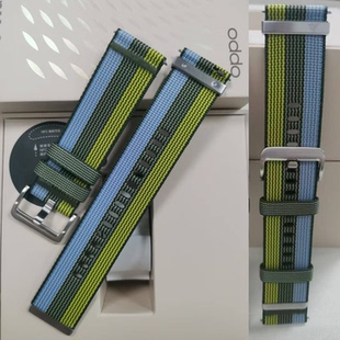 二手oppo原装跃动绿茵尼龙表带oppowatchX2腕带Watch4pro表带22mm