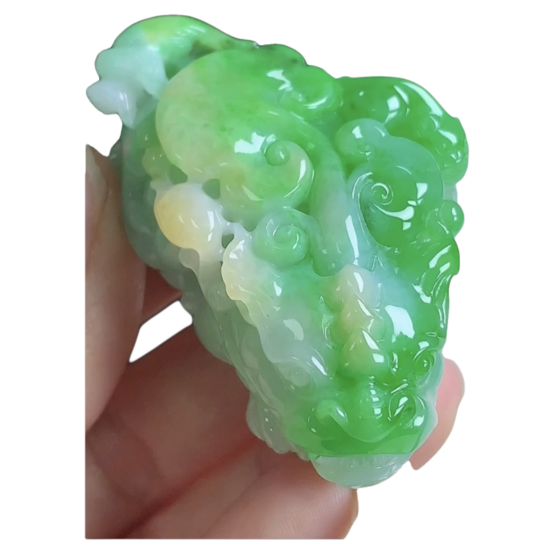 缅甸A货翡翠玉吊坠貔貅天然玉石缅甸翡翠