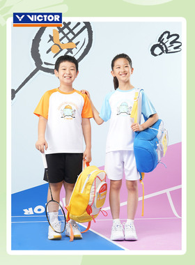 VICTOR威克多胜利羽毛球X奶龙联名青少年双肩背羽毛球包BR012JR