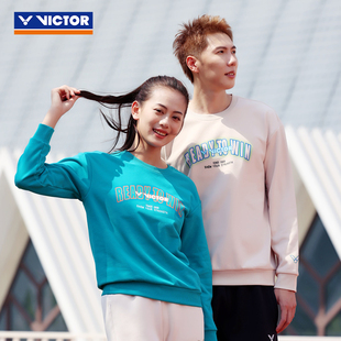 VICTOR威克多胜利羽毛球服男女秋冬针织长袖 T35100 T恤卫衣厚薄款