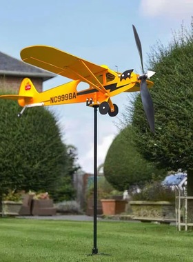 跨境独立站爆品  Airplane Weathervane  户外花园装饰飞机风向标