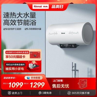 80升电热水器Rinnai/林内一级