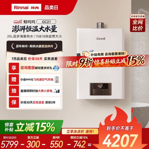 林内鲸吨吨GC21高性能恒温大水量