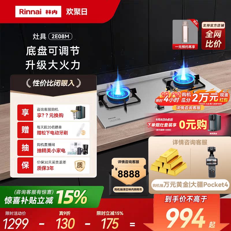 Rinnai/林内大火力燃气灶图片