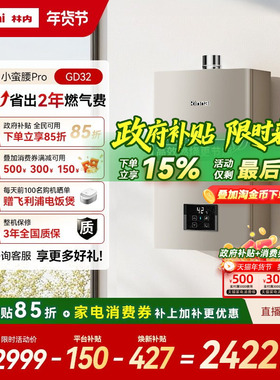 [小蛮腰Pro恒温节能]林内燃气热水器家用天然气洗澡13升16升GD32