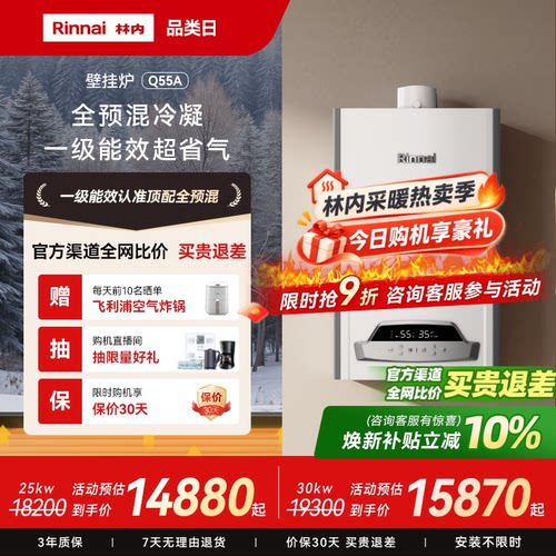 真一级能效林内全预混旗舰采暖炉