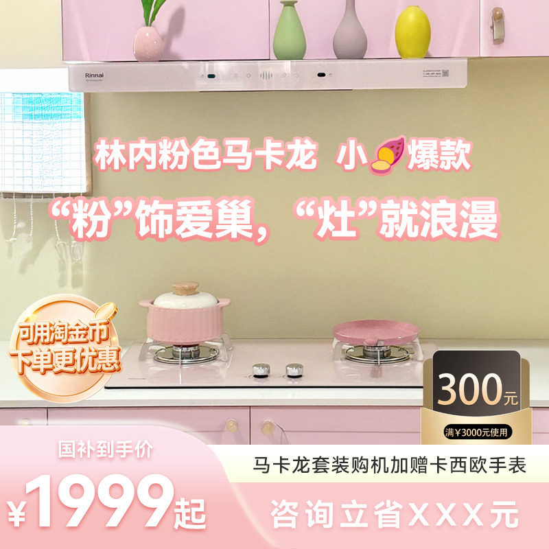 【小红书同款】林内马卡龙粉色灶
