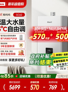 [鲸吨吨水伺服]林内燃气热水器小蛮腰Max0.5微控恒温20/24升GC62