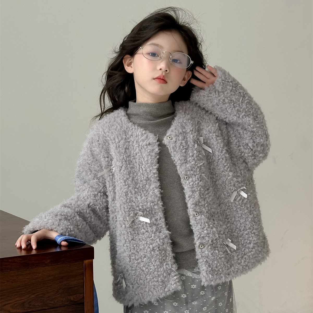 乔伊思韩童装女童加绒外套冬季