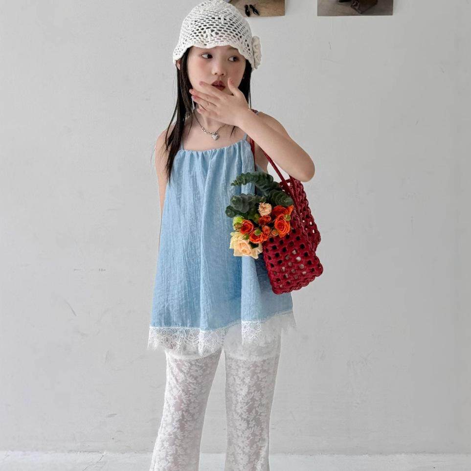 乔伊思童装女童套装夏季新款蓝色