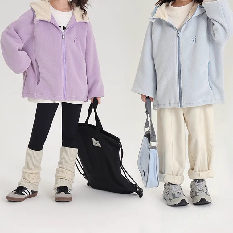 乔伊思童装女童加绒外套2024