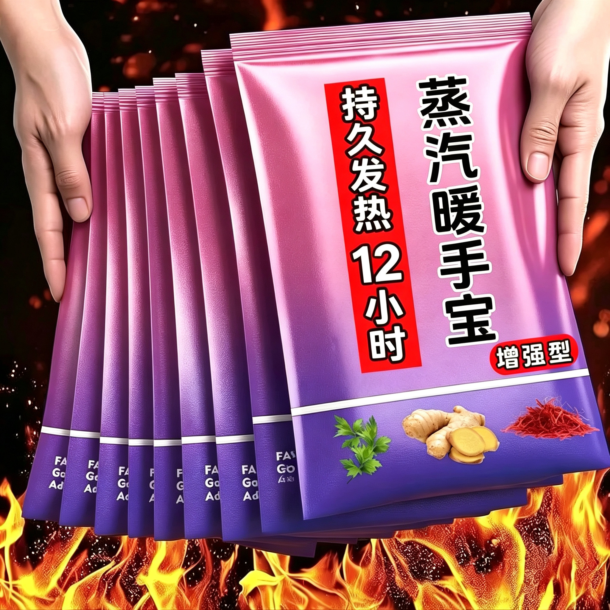 穿戴暖手宝自发热蒸汽热敷儿童学生手套冬季暖宝宝暖手帖暖手神器