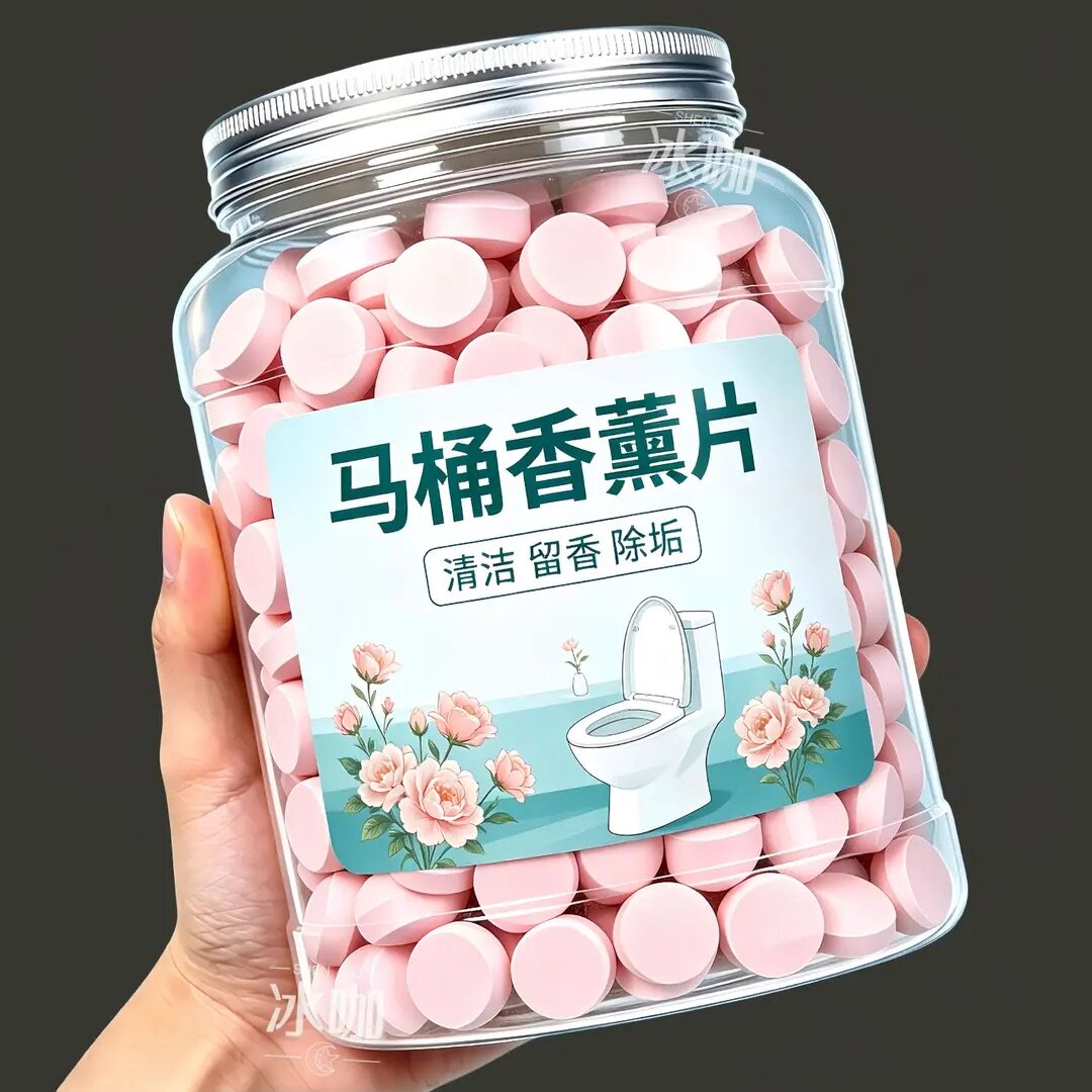 新款马桶香薰片清洁泡腾片强效除臭除垢消毒尿渍厕所去异味芳香剂