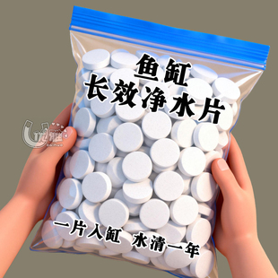 鱼缸净水片澄清澈净化水质除臭去腥鱼缸水族箱鱼池清水养鱼净水剂