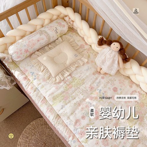 智善婴儿褥垫亲肤纯棉双面可机洗