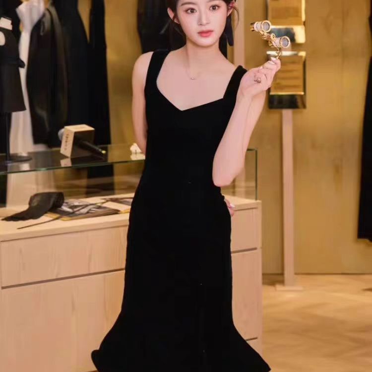 包臀鱼尾裙女夏季绝美吊带连衣裙