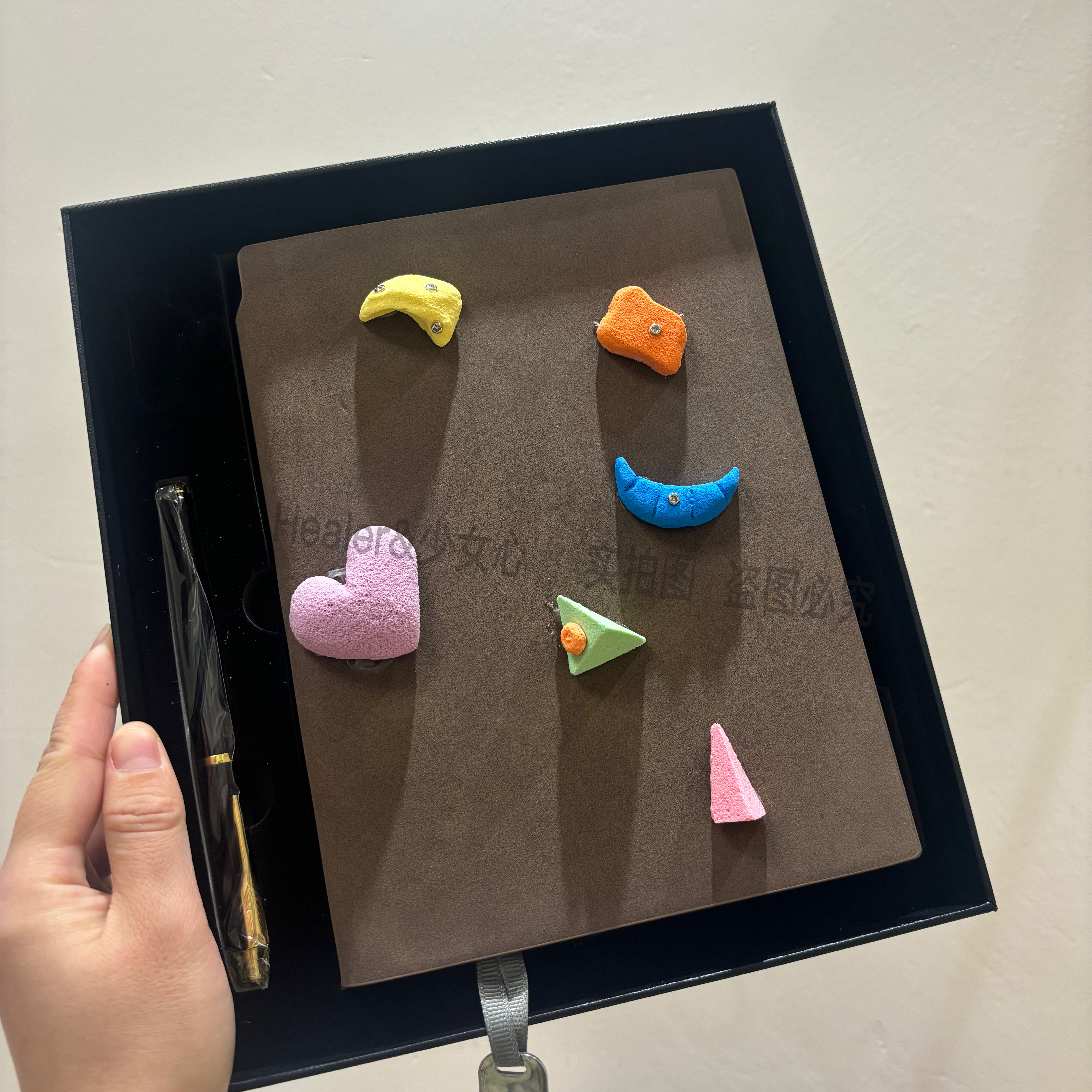 【攀岩定制手工礼物】攀岩人创意礼盒羊皮笔记本带岩点礼品套装