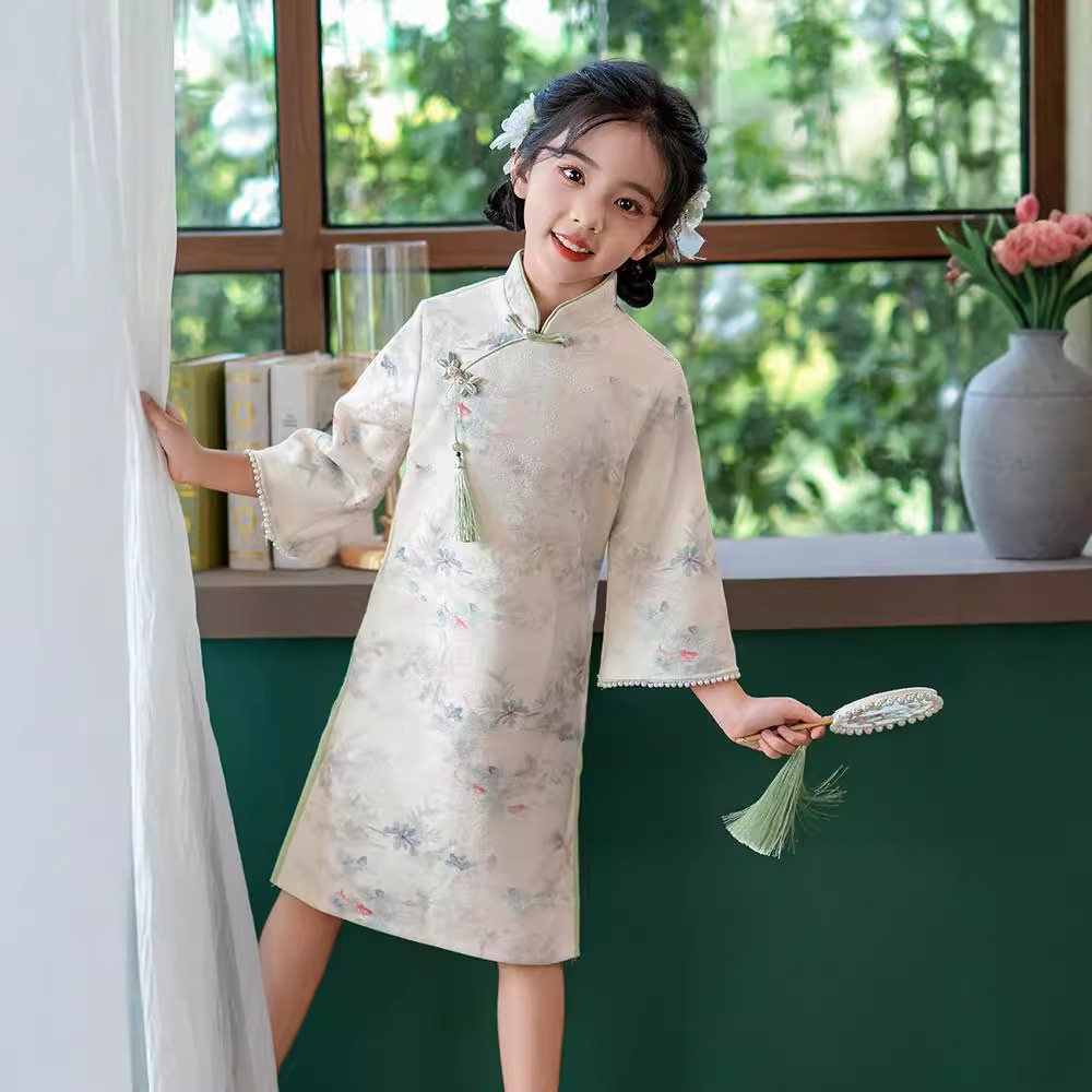 女童新中式改良旗袍汉服演出服装