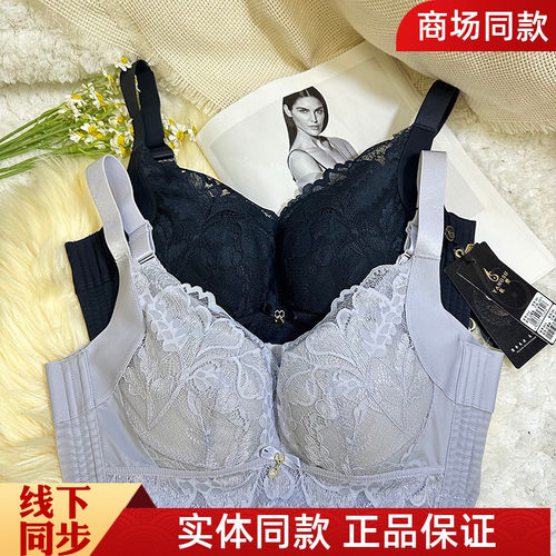 六月玫瑰专柜正品8462氧塑乳通宝内衣五排扣无钢圈BC中薄杯侧收副
