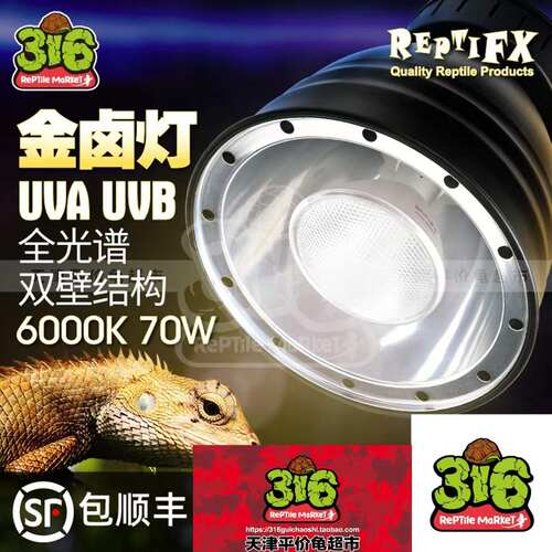 REPTIFX爬宠金卤灯套装UVAUVB全光谱太阳灯陆龟鬃狮蜥蜴多肉