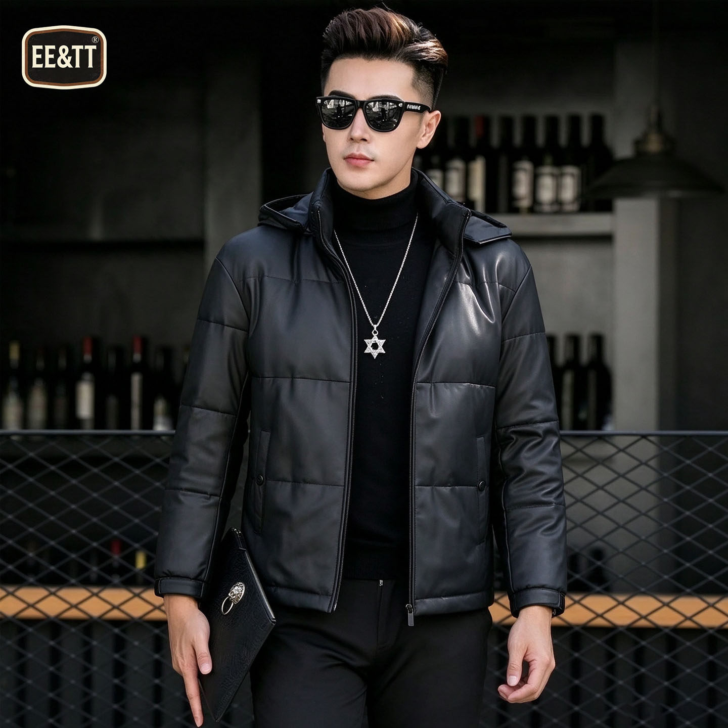 真皮羽绒服男头层绵羊皮外套冬季连帽2027新款潮流保暖白鹅绒休闲