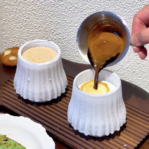 竖条纹可冷冻玻璃杯冰博克杯子