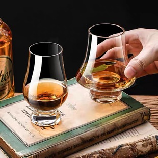 酒吧国际威士忌酒杯品鉴杯专业试酒纯饮杯水晶玻璃闻香杯郁金香杯