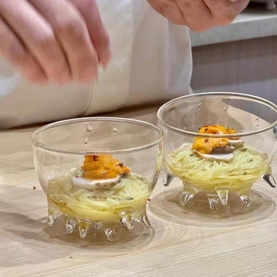 刺身前菜小碗冷菜甜品透明玻璃婉