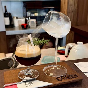 鸡尾酒杯酒杯特调咖啡斜口杯子